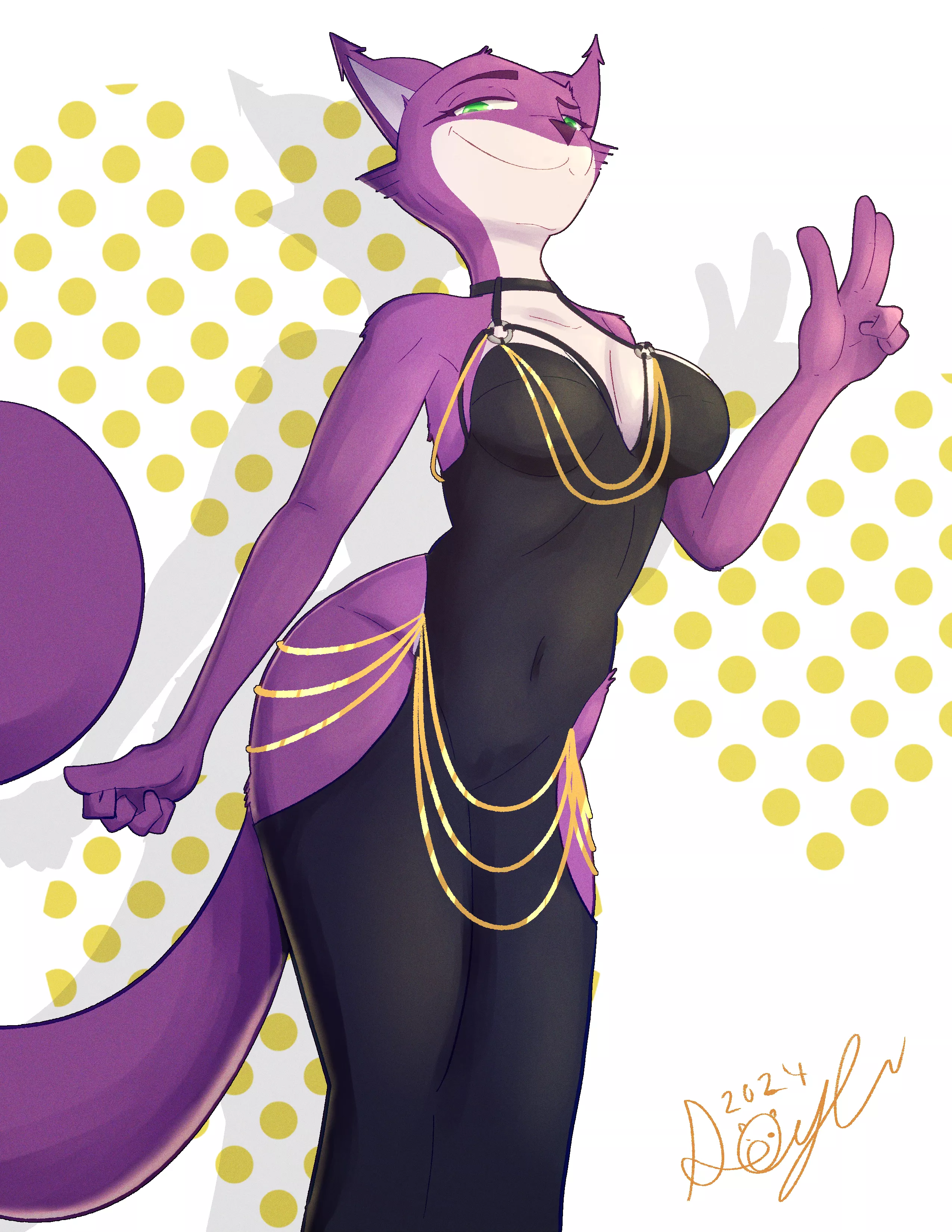 Najima doing the dress challenge (Art by me)