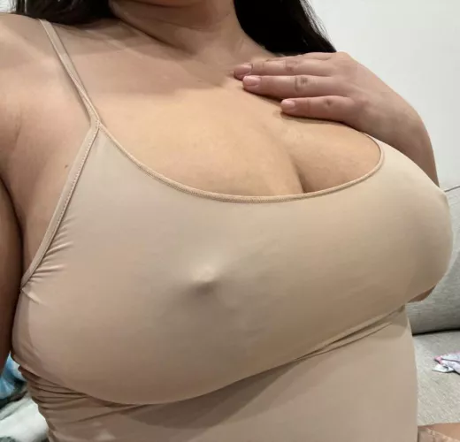 You can still see my huge areolas through my nighty