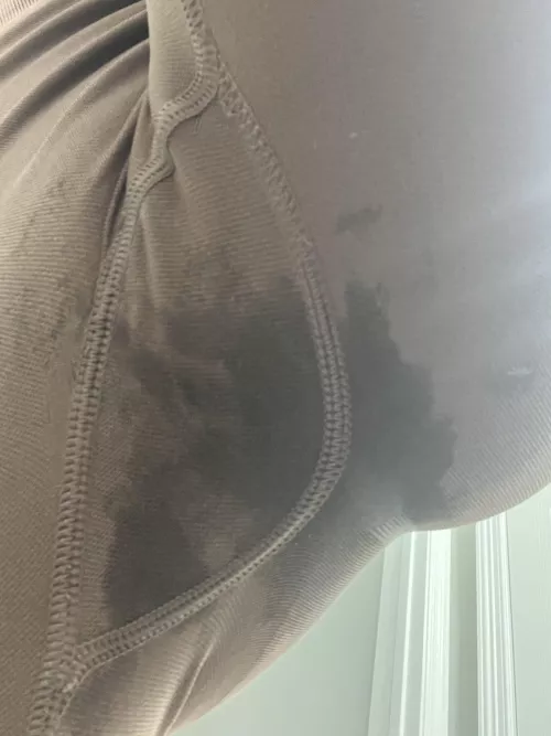 Accidentally made a mess in my workout shorts 😅