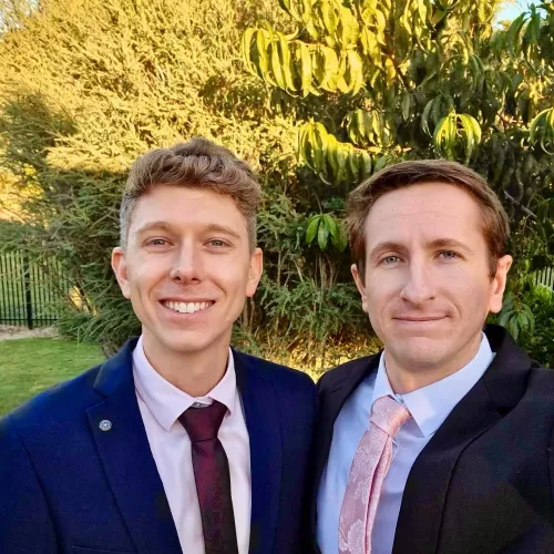 All suited up with my main man