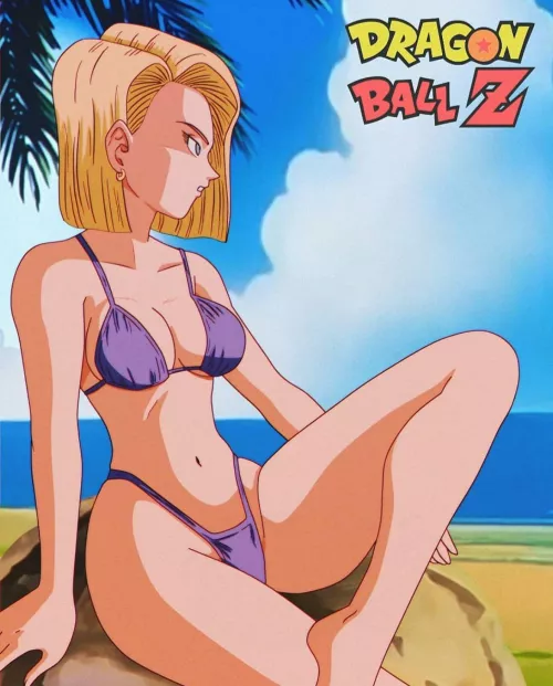 Android 18 in a bikini
