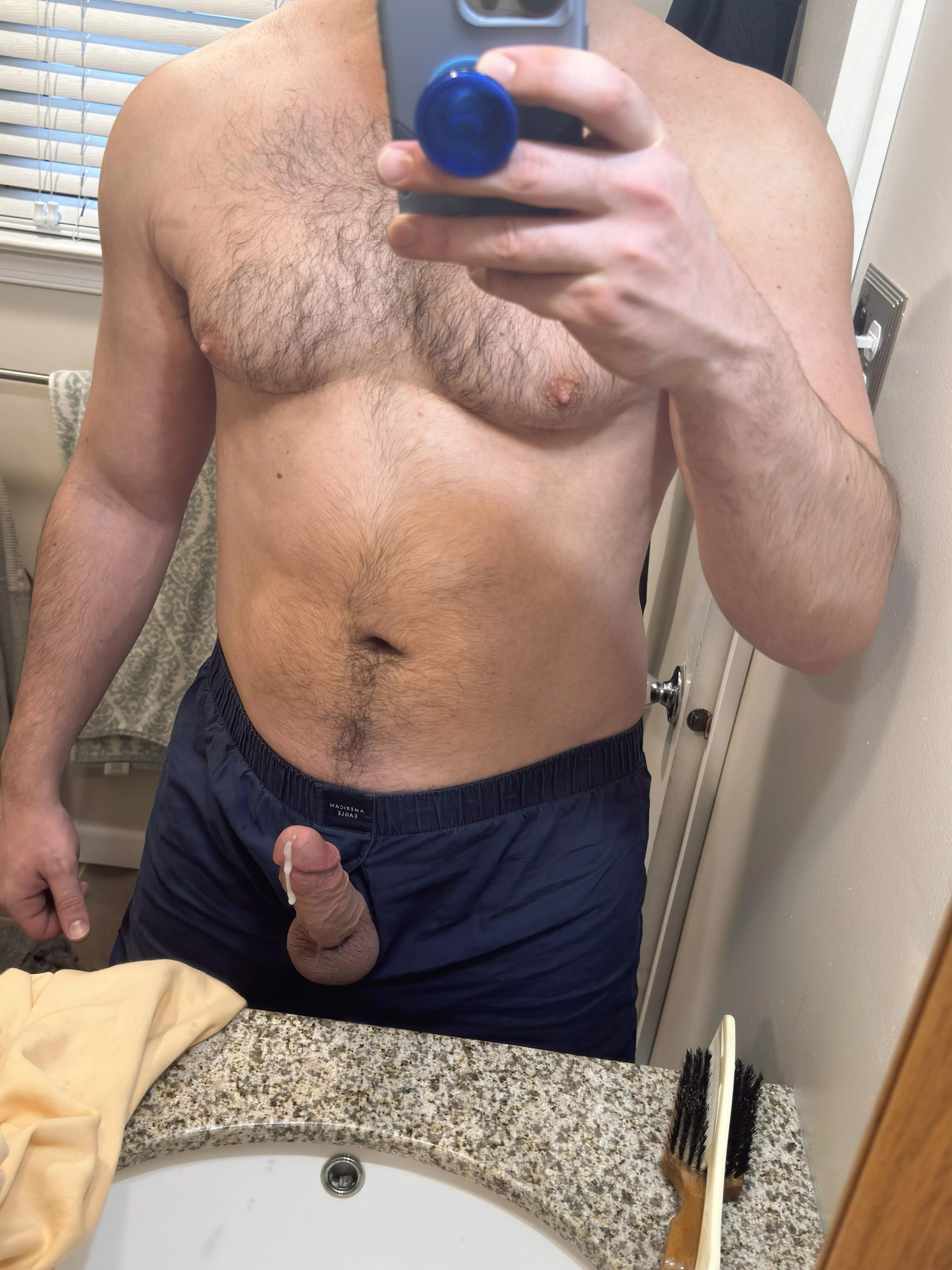 Are you licking this cream off the shaft?