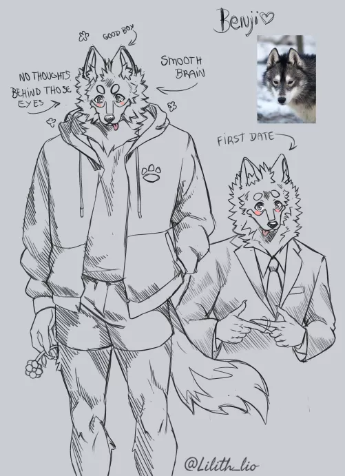 be nice to him, it's his first date ( @Lilith_lio ) art by me