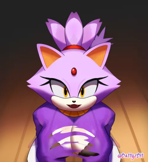 Blaze the cat Animation (Link below, artist BattyzBit)