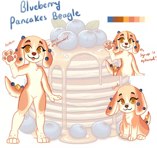Blueberry Pancakes Beagle! Adoptable (Art & Design by Me!)