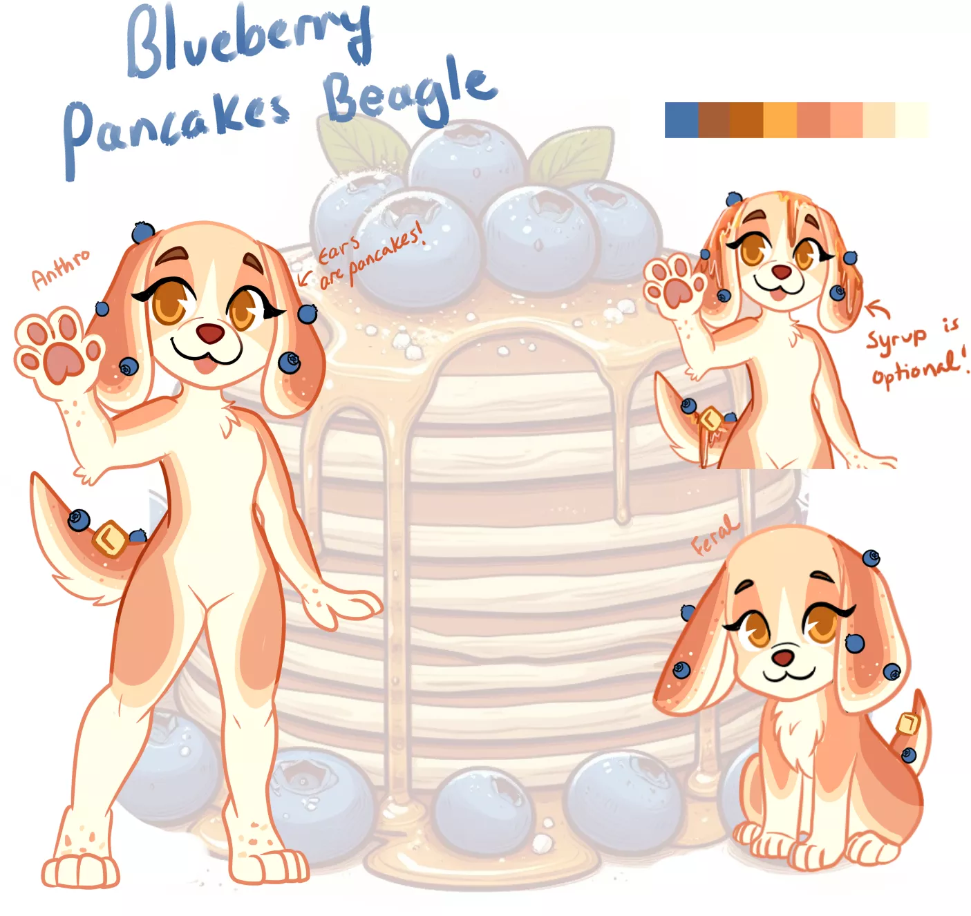 Blueberry Pancakes Beagle! Adoptable (Art & Design by Me!)