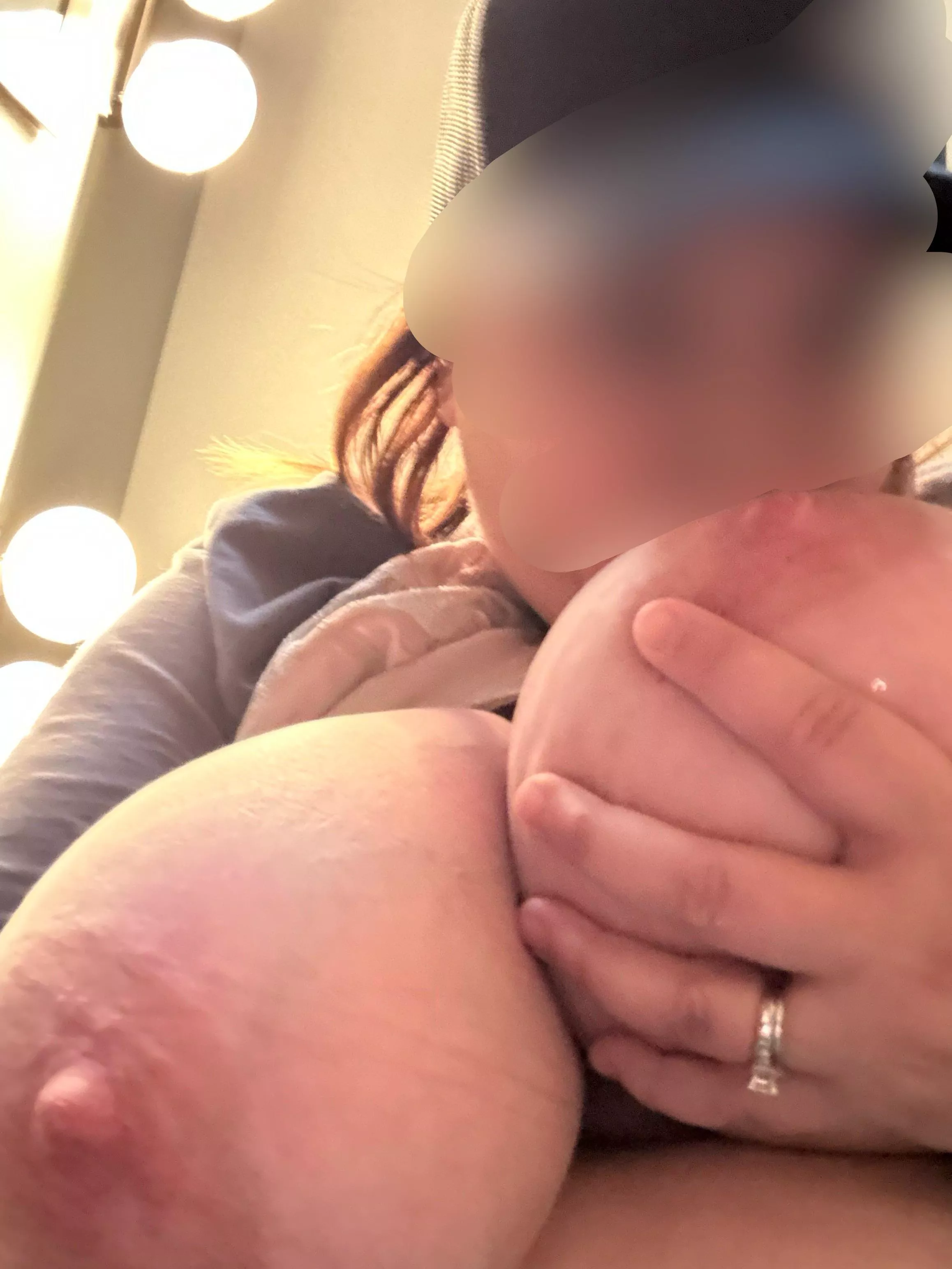 Bra up and boobs out