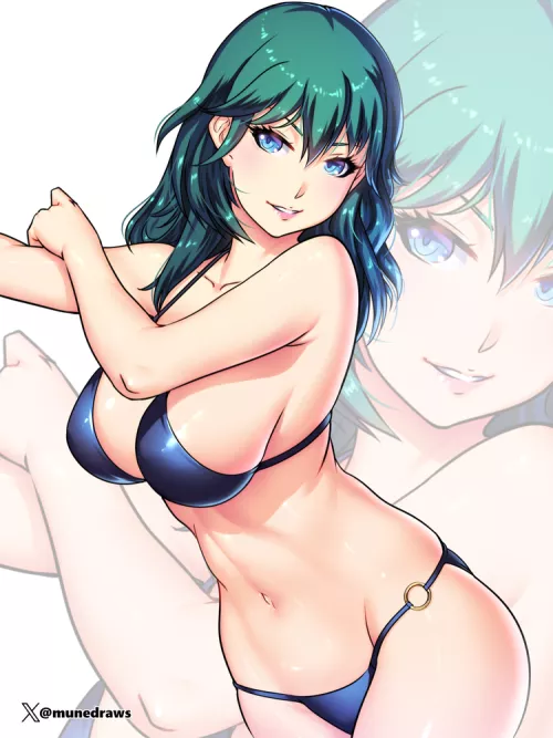 Byleth in a tiny bikini