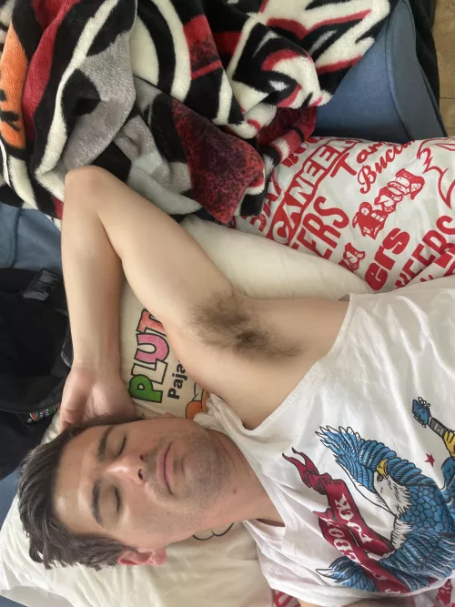 Creep shot of my straight roommate sleeping oops 😬