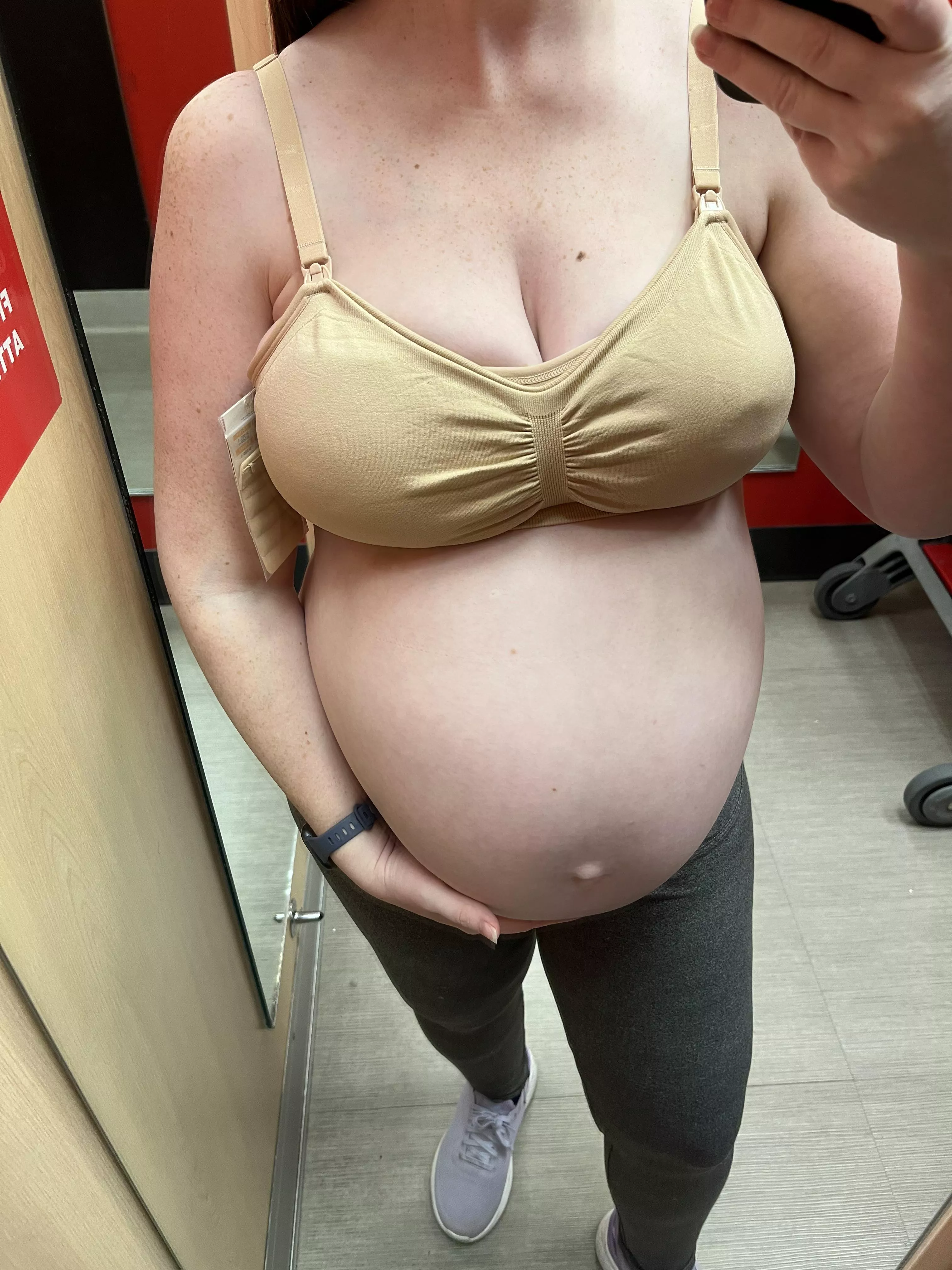 Doing some maternity bra shopping 😊