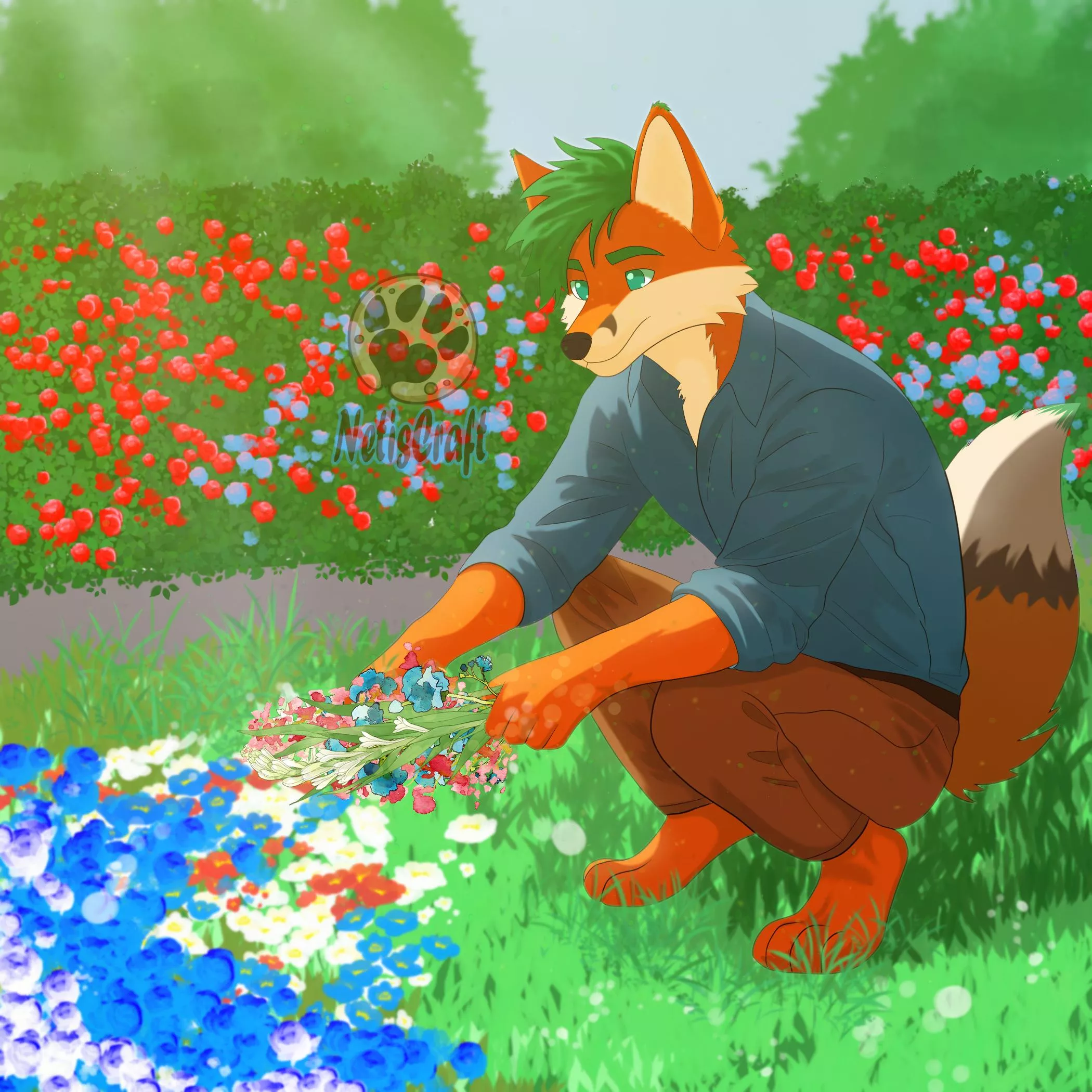 Gardener furry fox (NetisCraft) 
