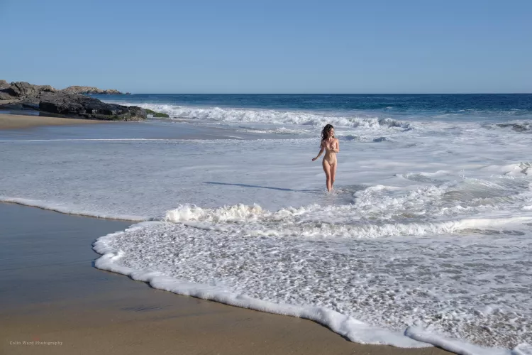 Going for a naked run on the beach