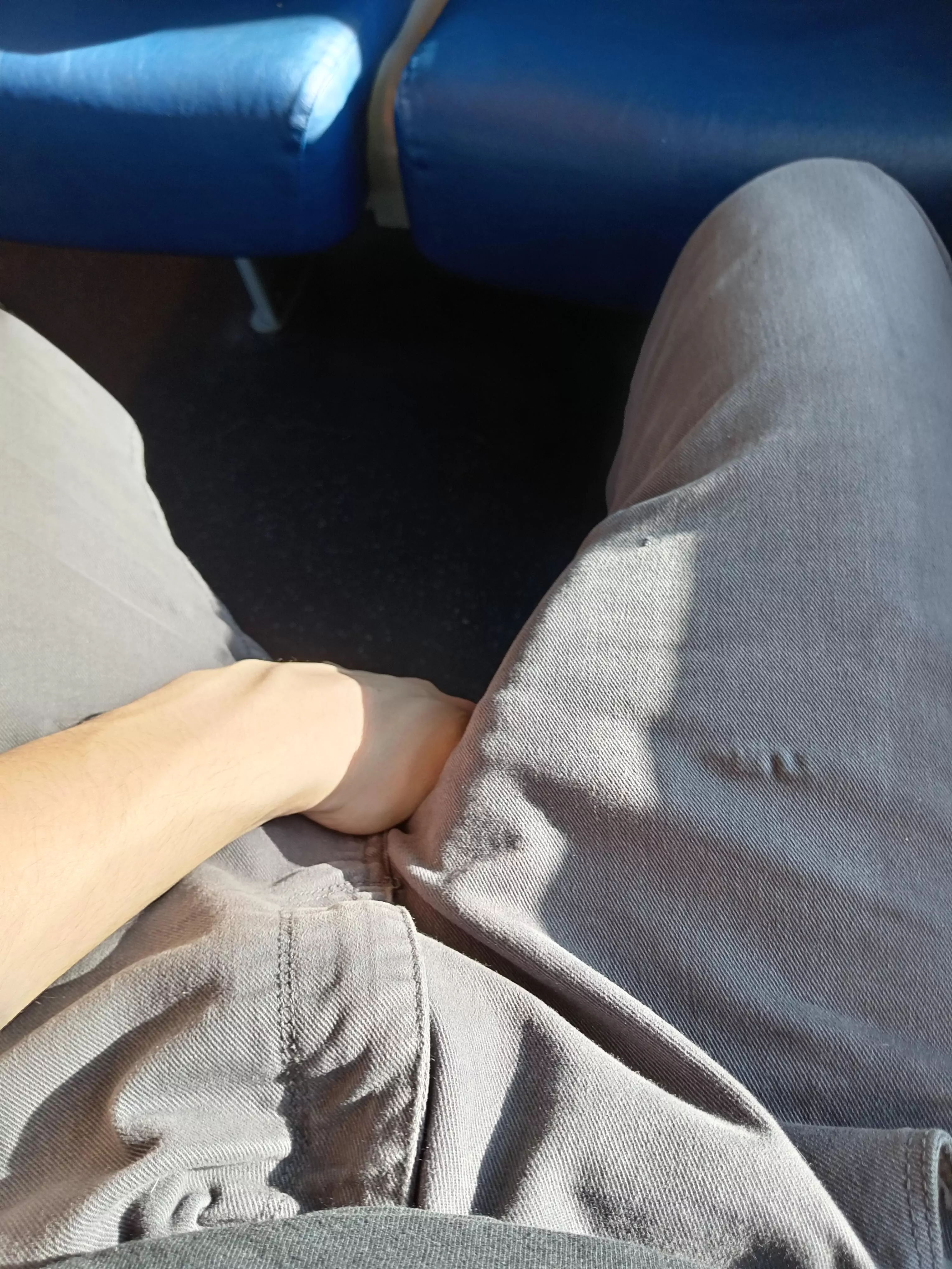 Got horny on the train. Do you think anyone noticed? 
