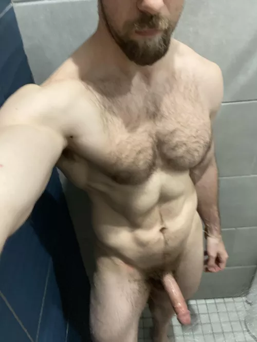 Had some fun after my workout in the shower