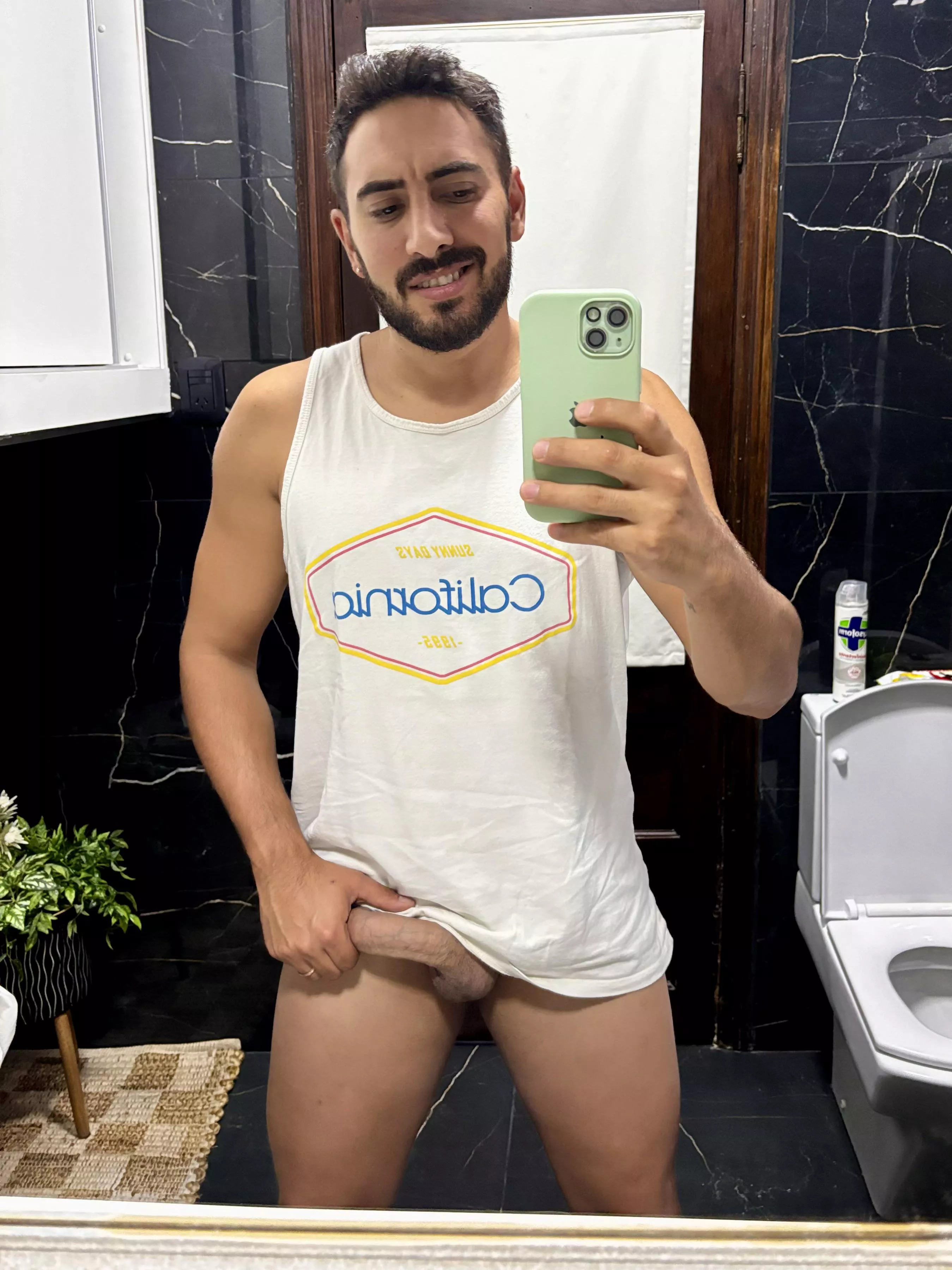 hot and sweaty to the shower