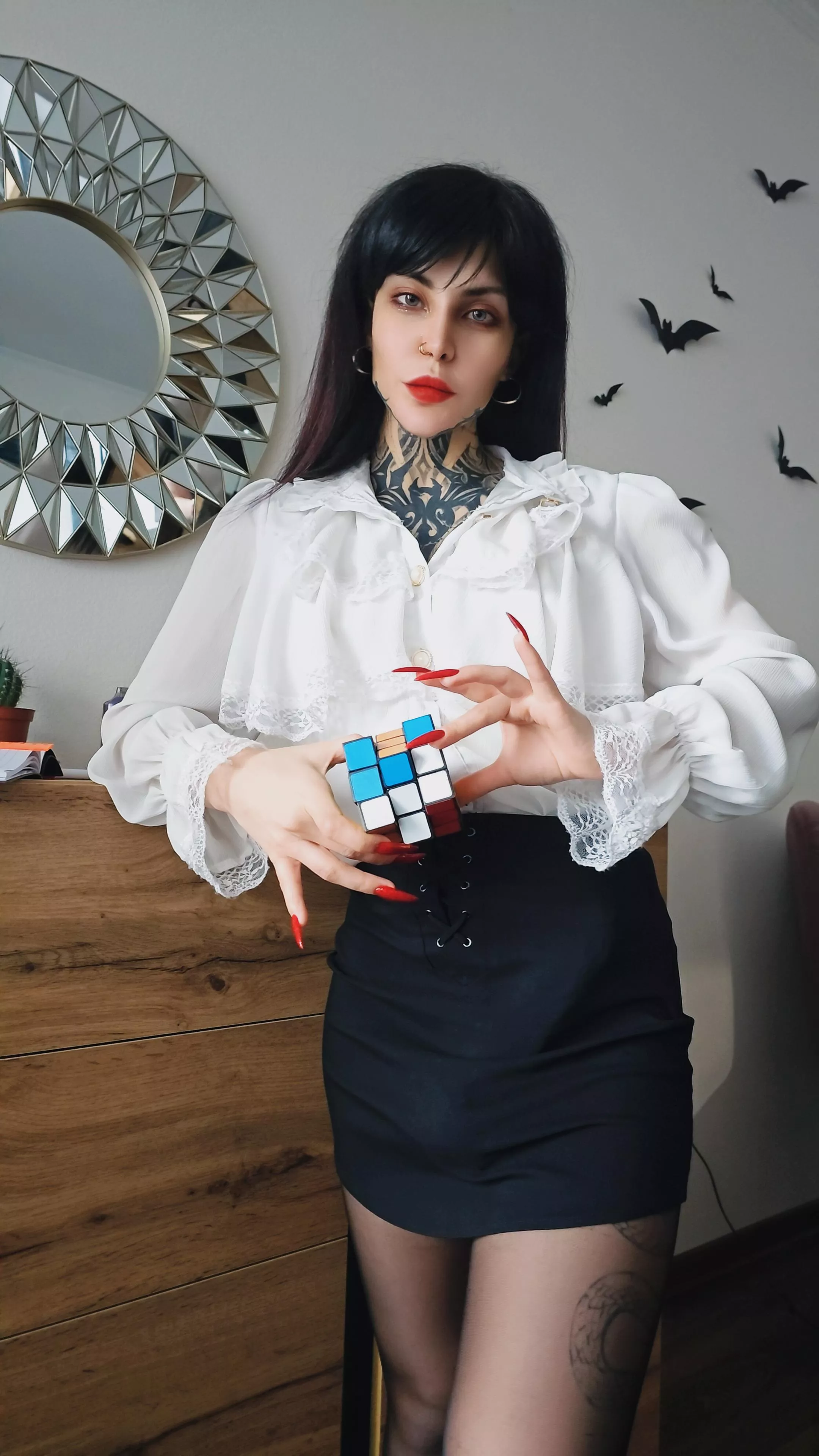 If you can match the colors on at least three sides, I'll show you what I'm hiding under my skirt