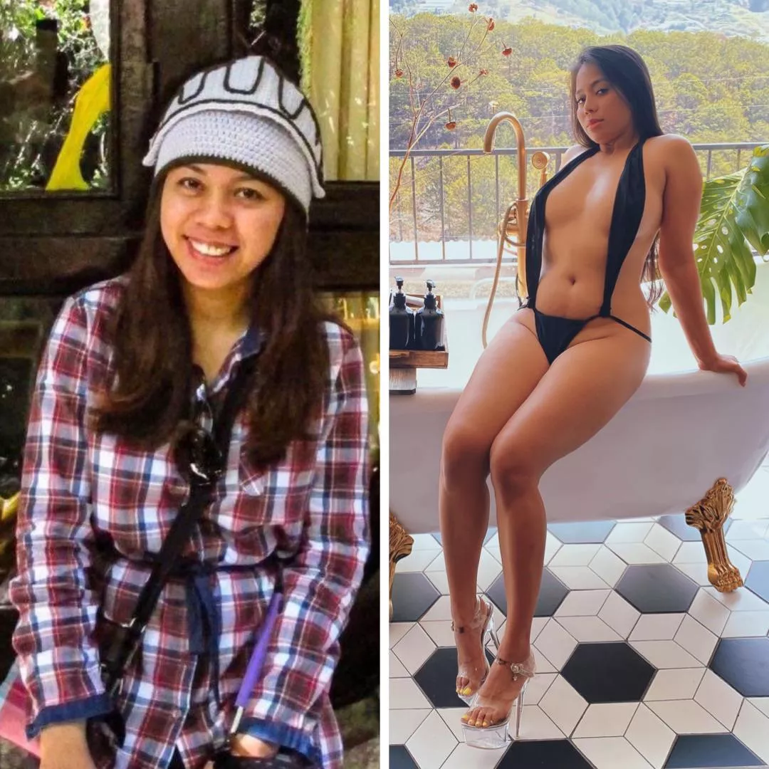 Looking back, I’d always cover my body up as I was extremely reserved and shy, but look at me now. Look at how much confidence my new bimbo mentality has given me 🔥