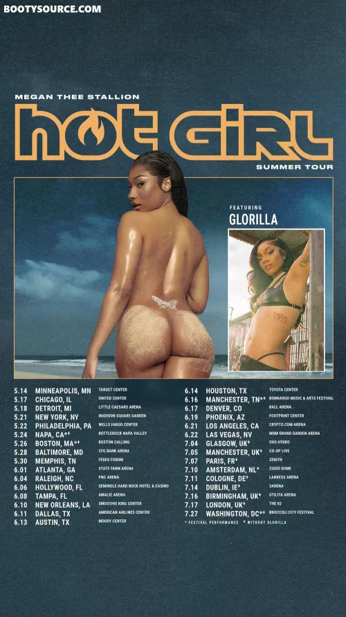 Megan Thee Stallion Bare Booty for Hot Girl Summer Tour!