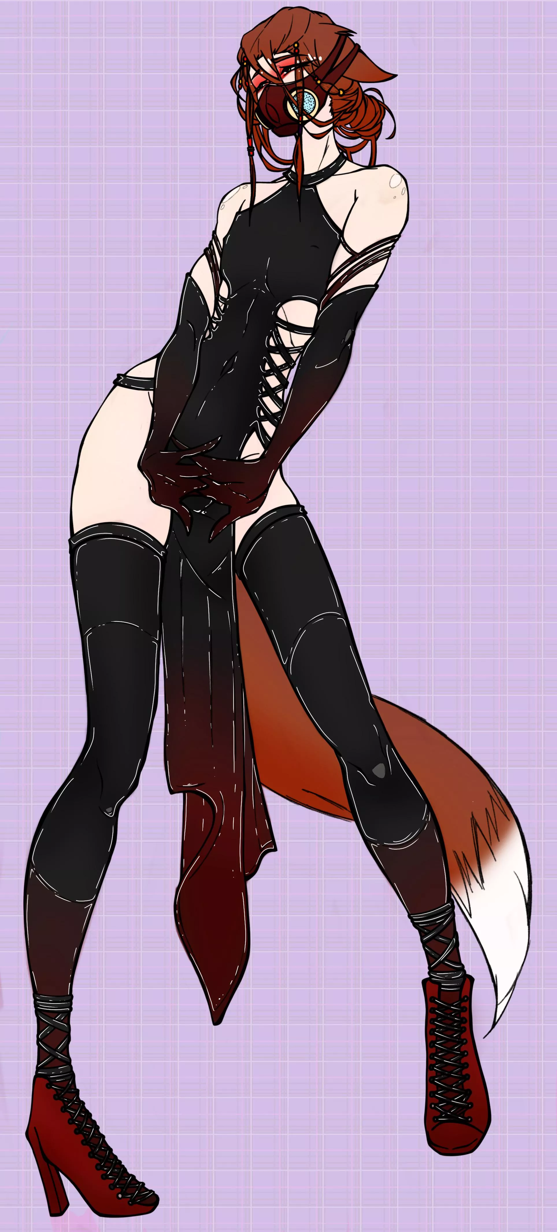 My boi modelling (art and character by me - AkKik!)