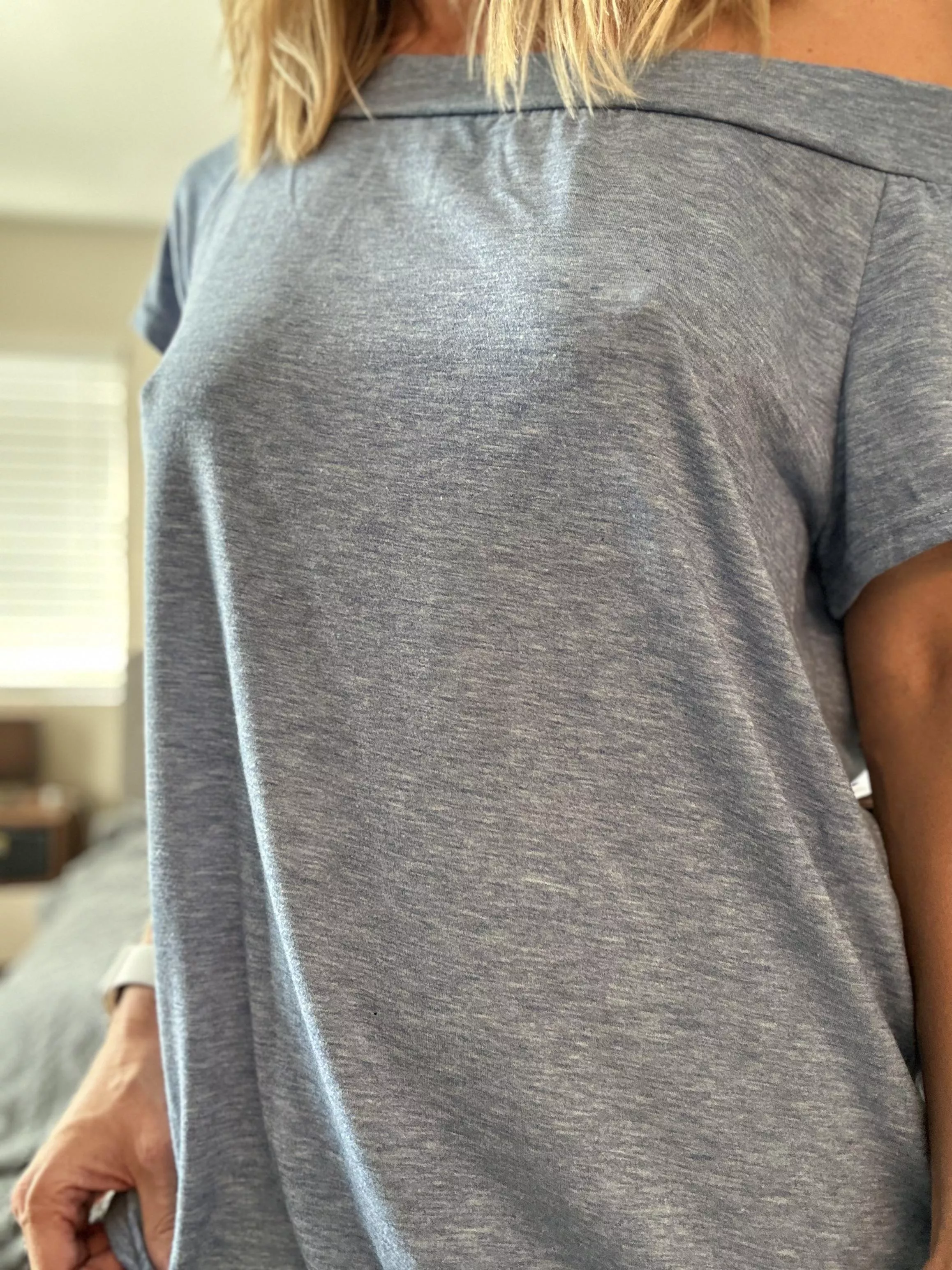 Nice weather means fewer layers 