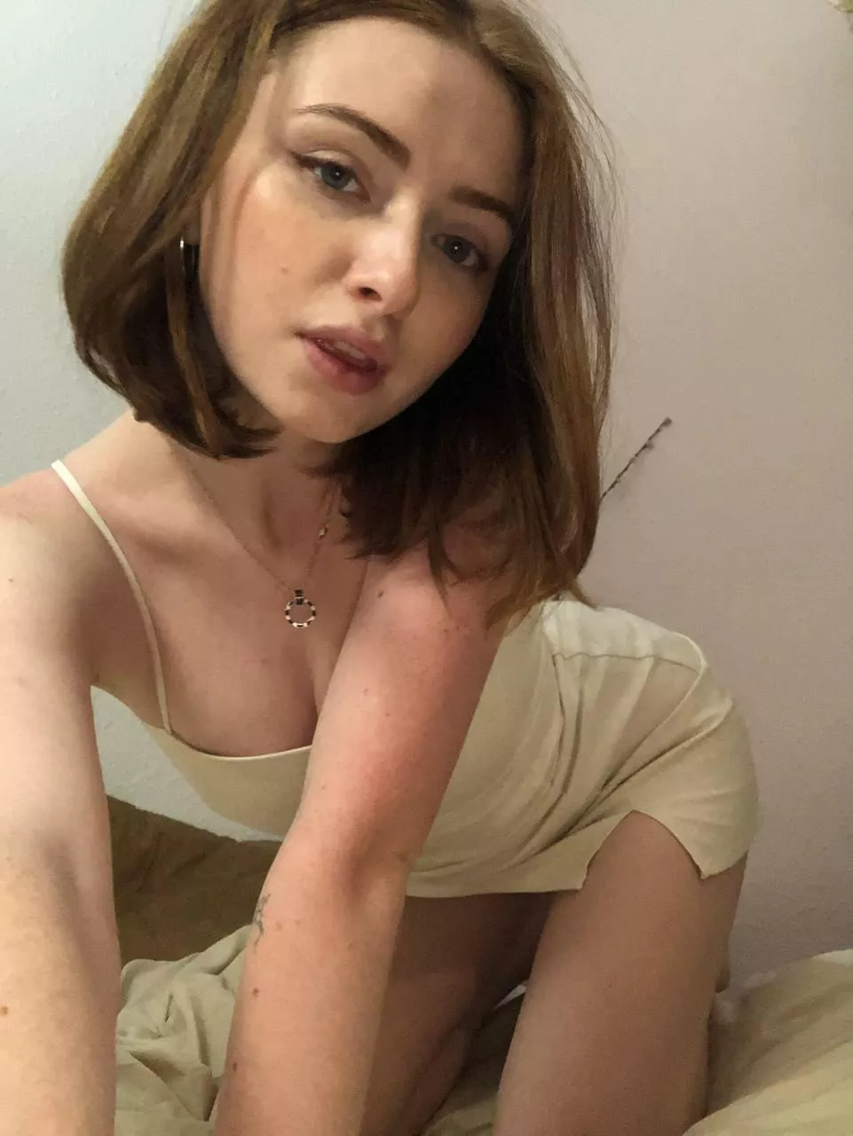 Petite pale babe with small boobies and flat waist