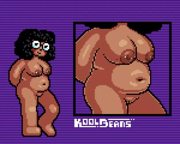 Pixel art of my naked girlfriend