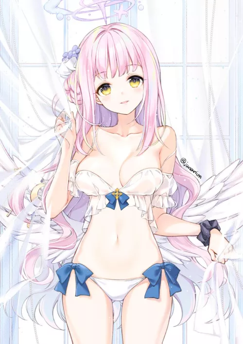 Sexy and cute angel waifu
