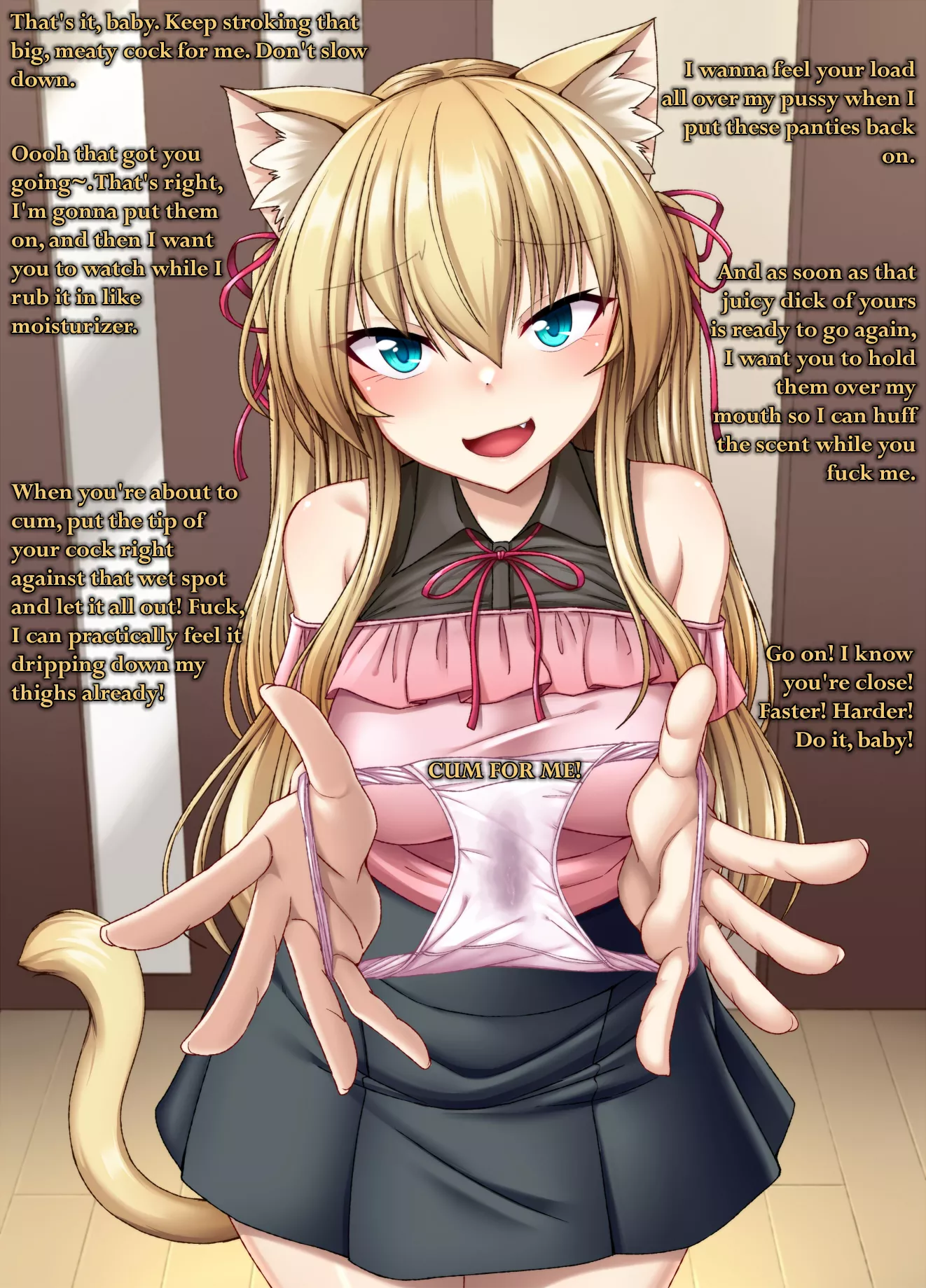 She has a special request for you. [Cum fetish] [Masturbation] [Encouragement] [Cum on panties]