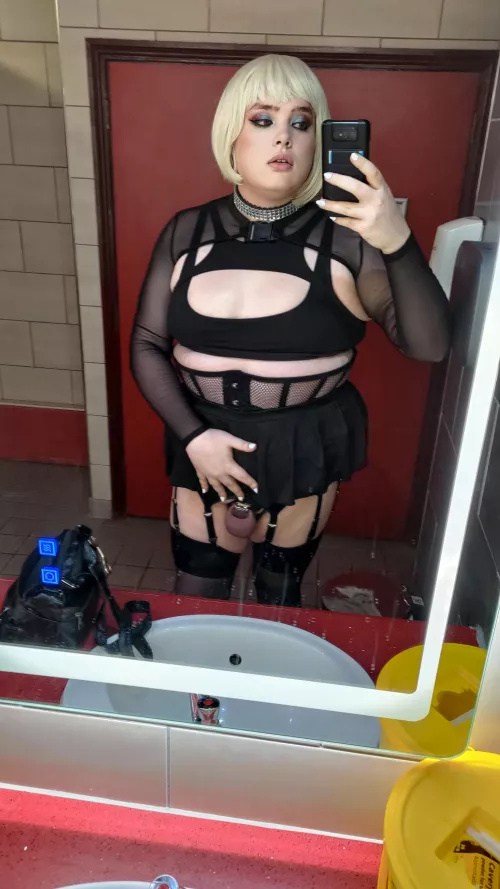 Should I keep the cage on display or tuck it back behind my panties? 