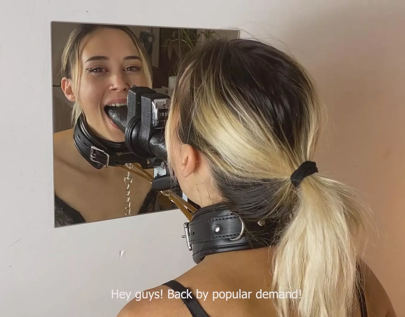 Smiling through my throat training session