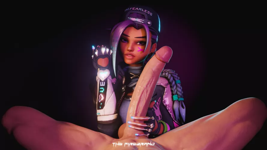 Sombra Measuring A Huge Cock (The Firebrand)[Overwatch]