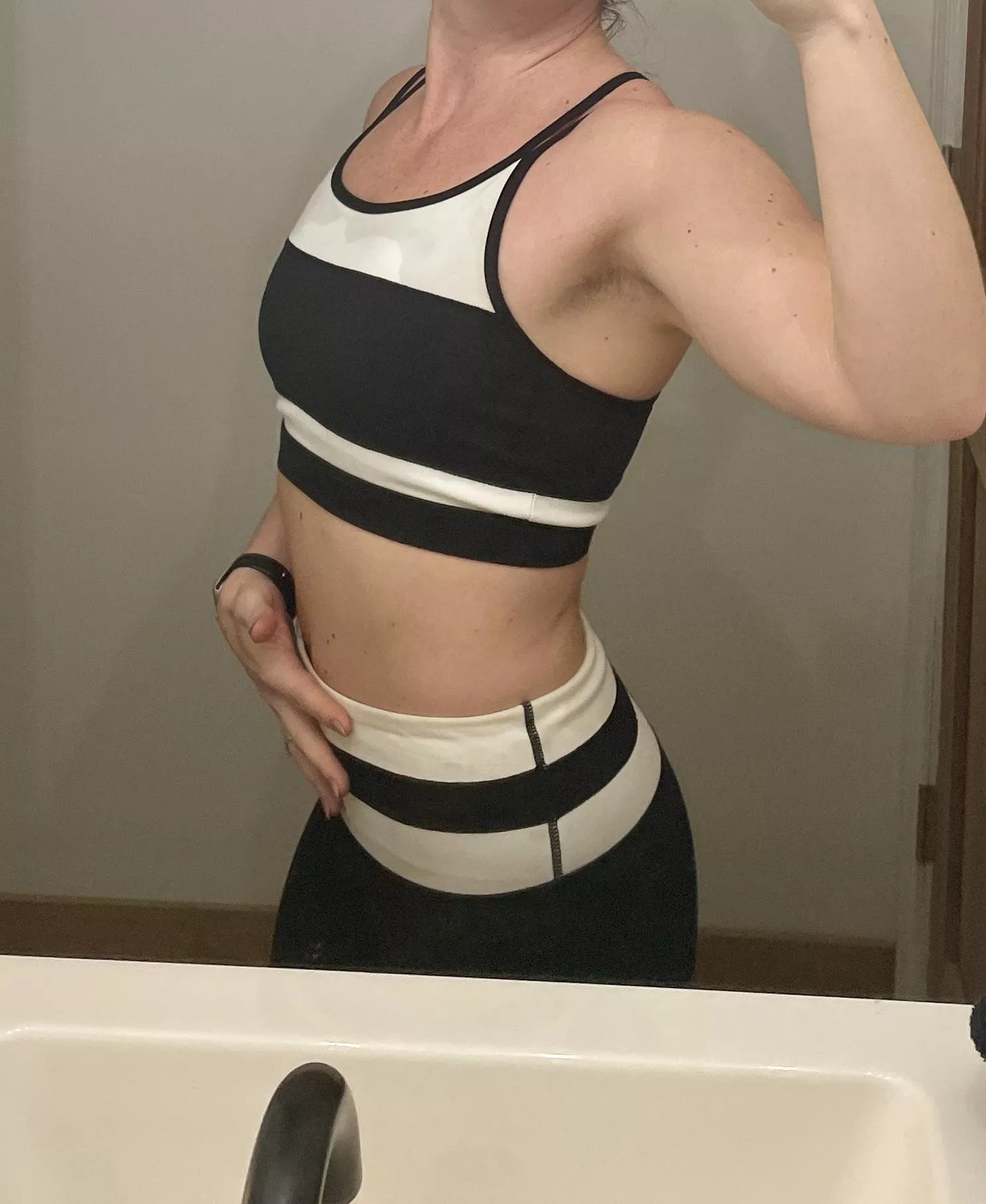 Sweaty from hot yoga