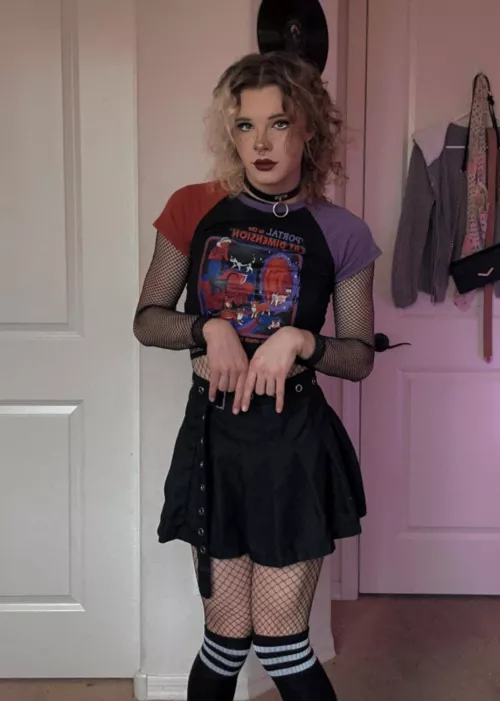 Thigh highs and fishnets ♥️💜