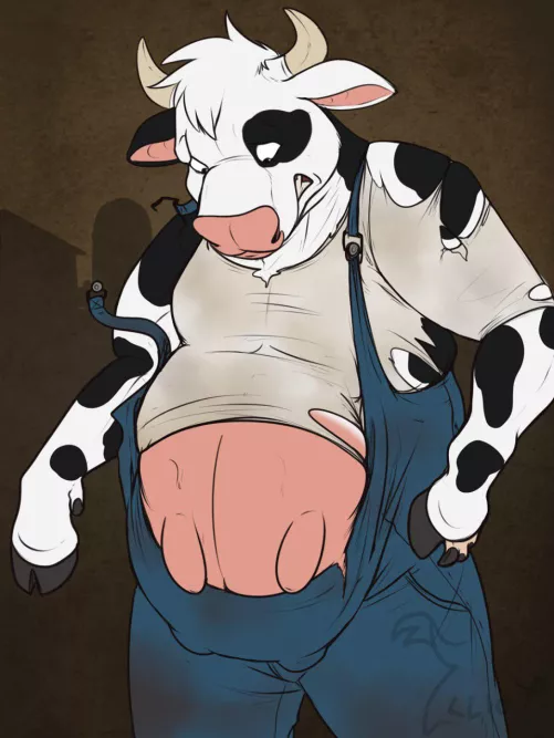 Udder Inconvenience (Cow tf by BinturongBoy)