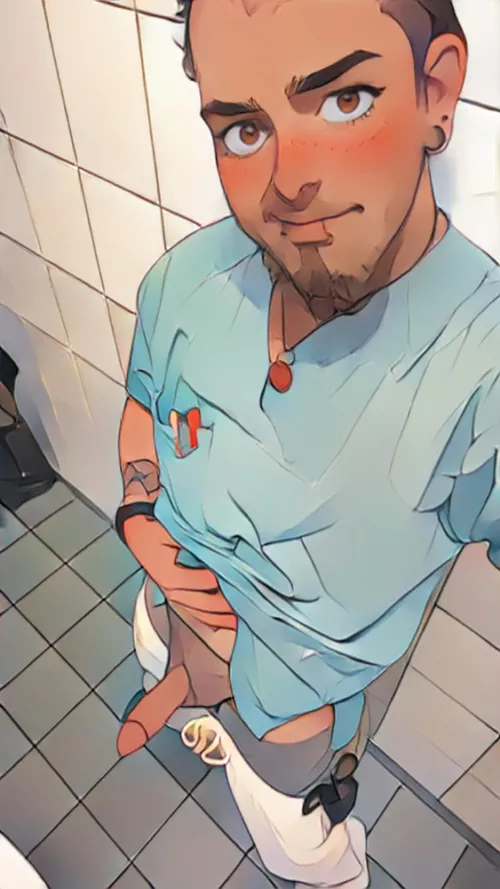 Would you watch a bi male-nurse hentai with me as the main character? 😏 [m28]