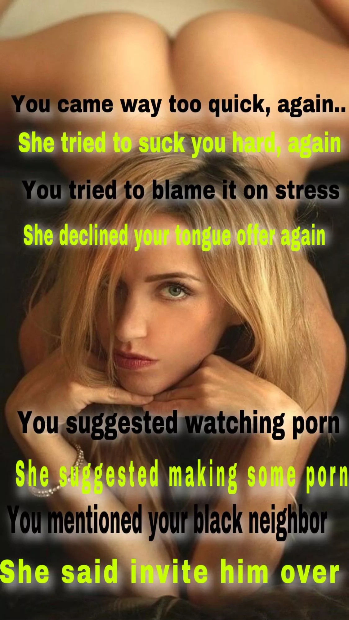 You popped too soon, again… get her Blacked already 