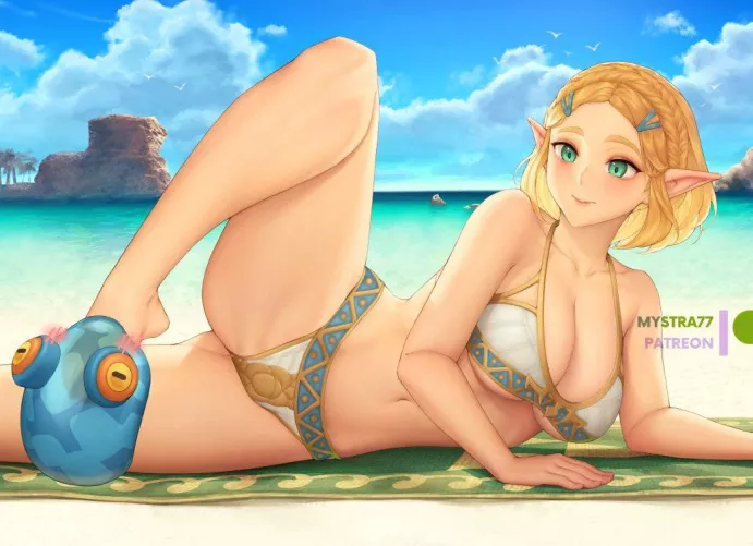 Zelda at the Beach (Mystra77)
