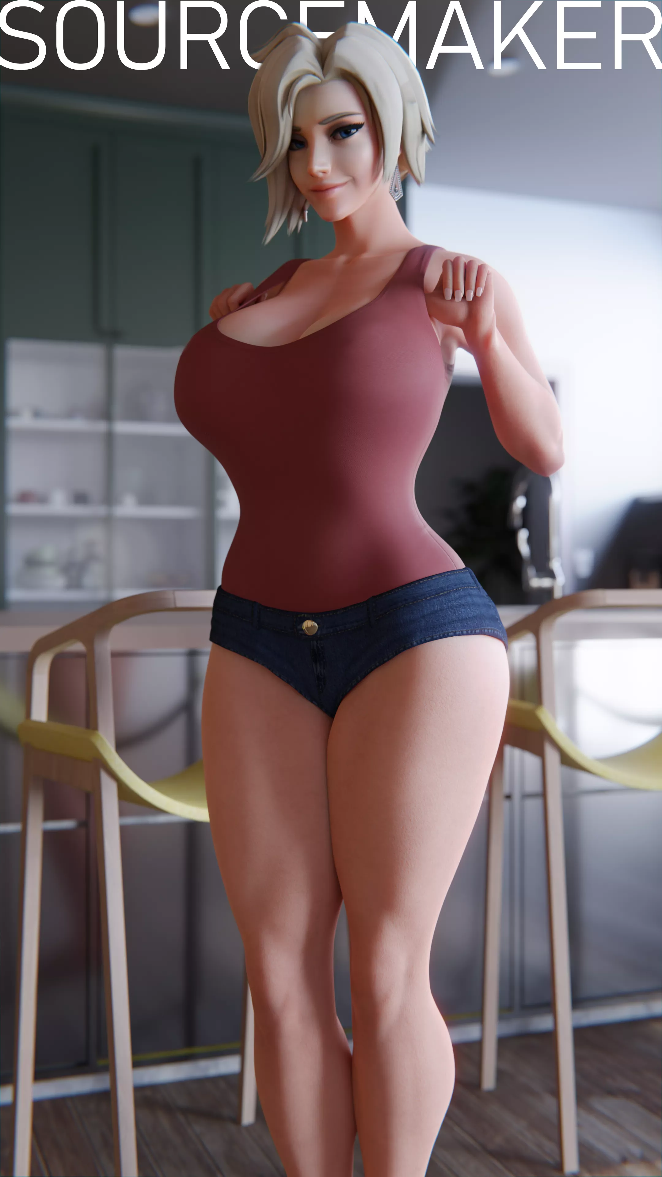 a Busty Mercy (sourcemaker)