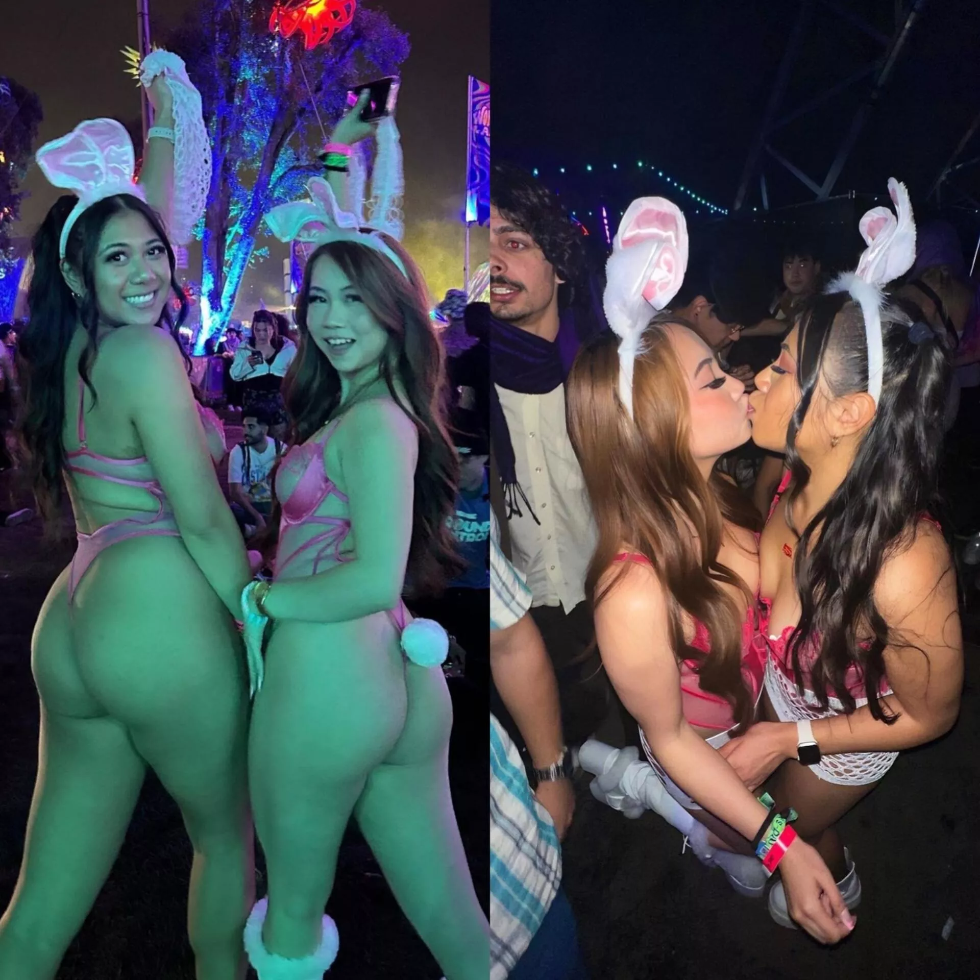 Asian girls having fun