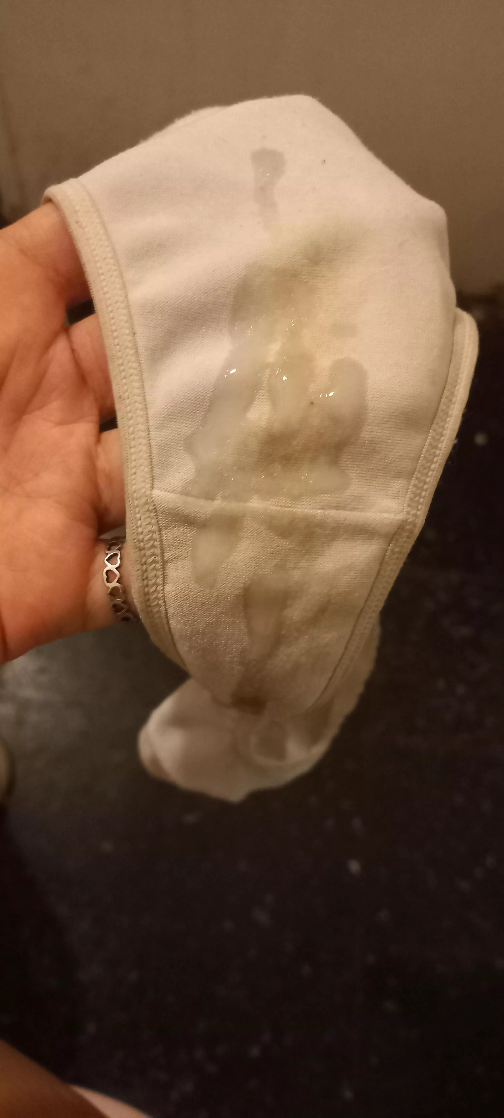 Cotton panties after a masturbate 