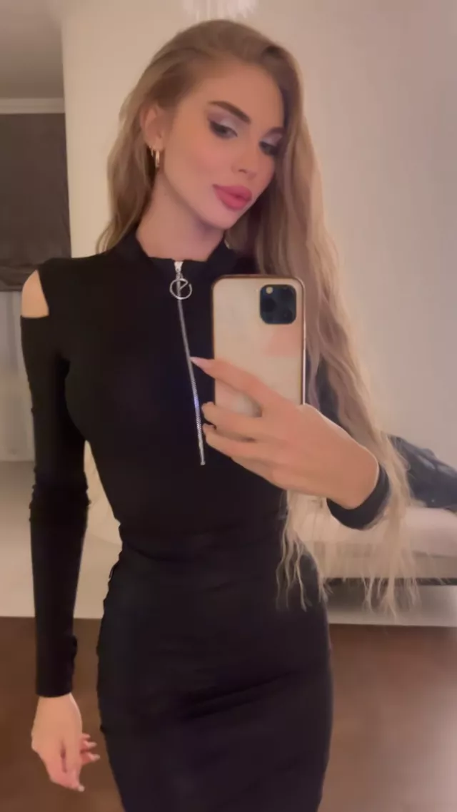 Do you like how tight this black dress is