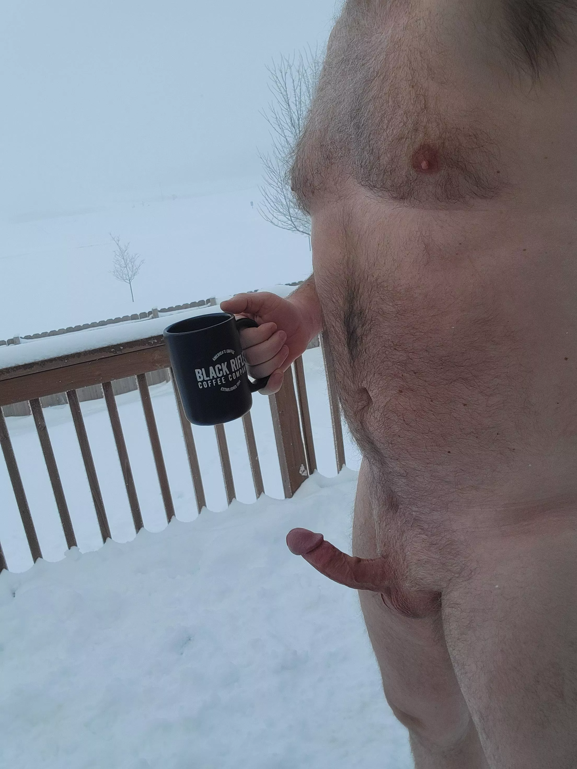 Grab a cup and join me on the deck we can watch the snowfall together