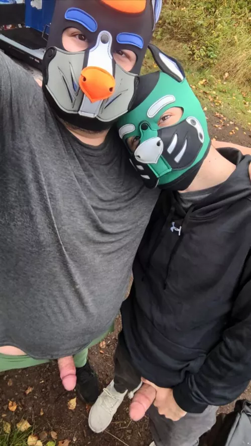 Happy International Puppy Day from these two goofy bois and their bones 🧡 my partner pup Magno! 🧡