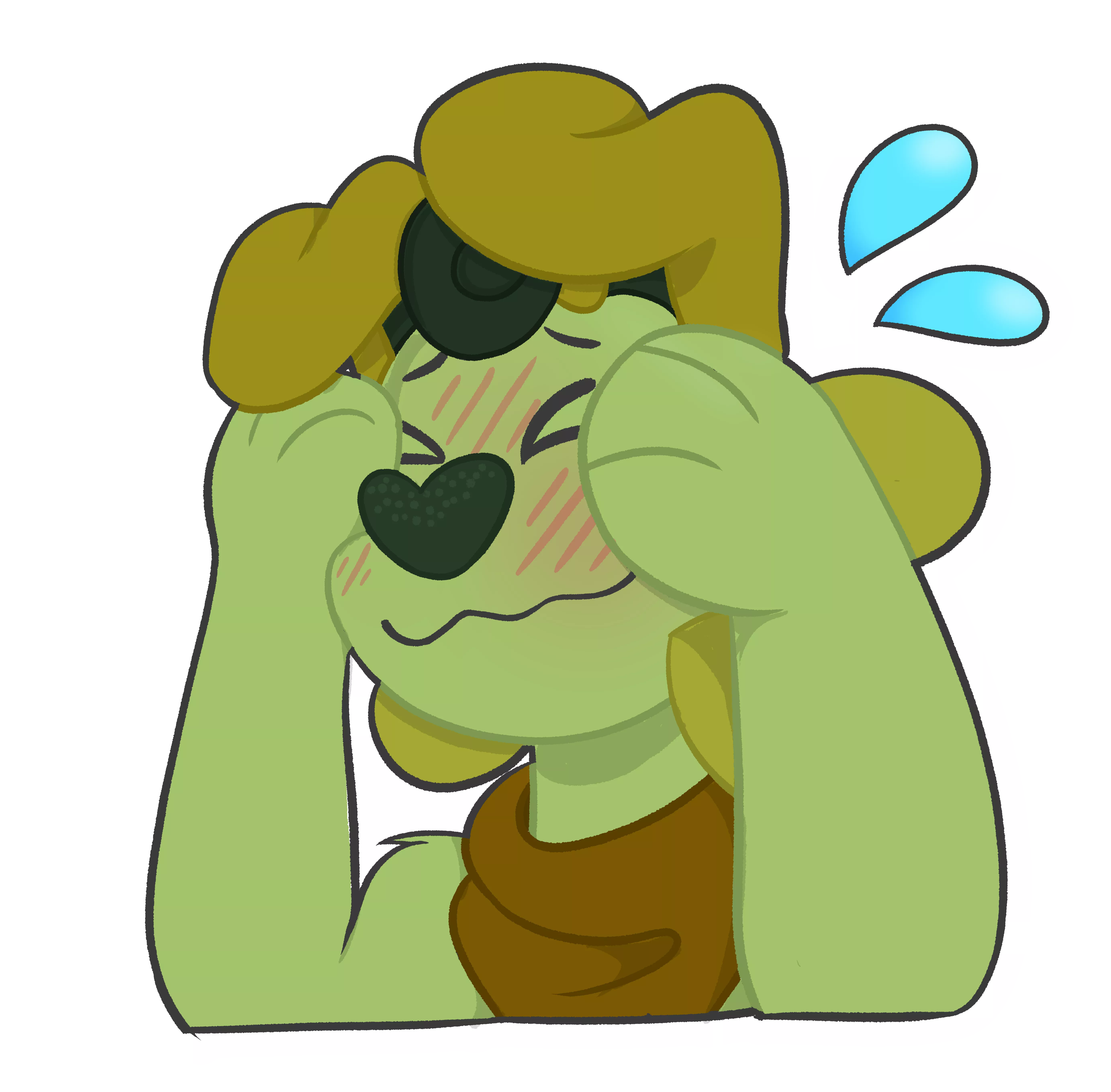 He's trying his best to contain his feeling