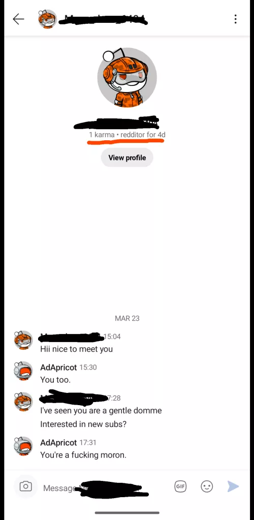 I am a sub. This is me running out of patience.