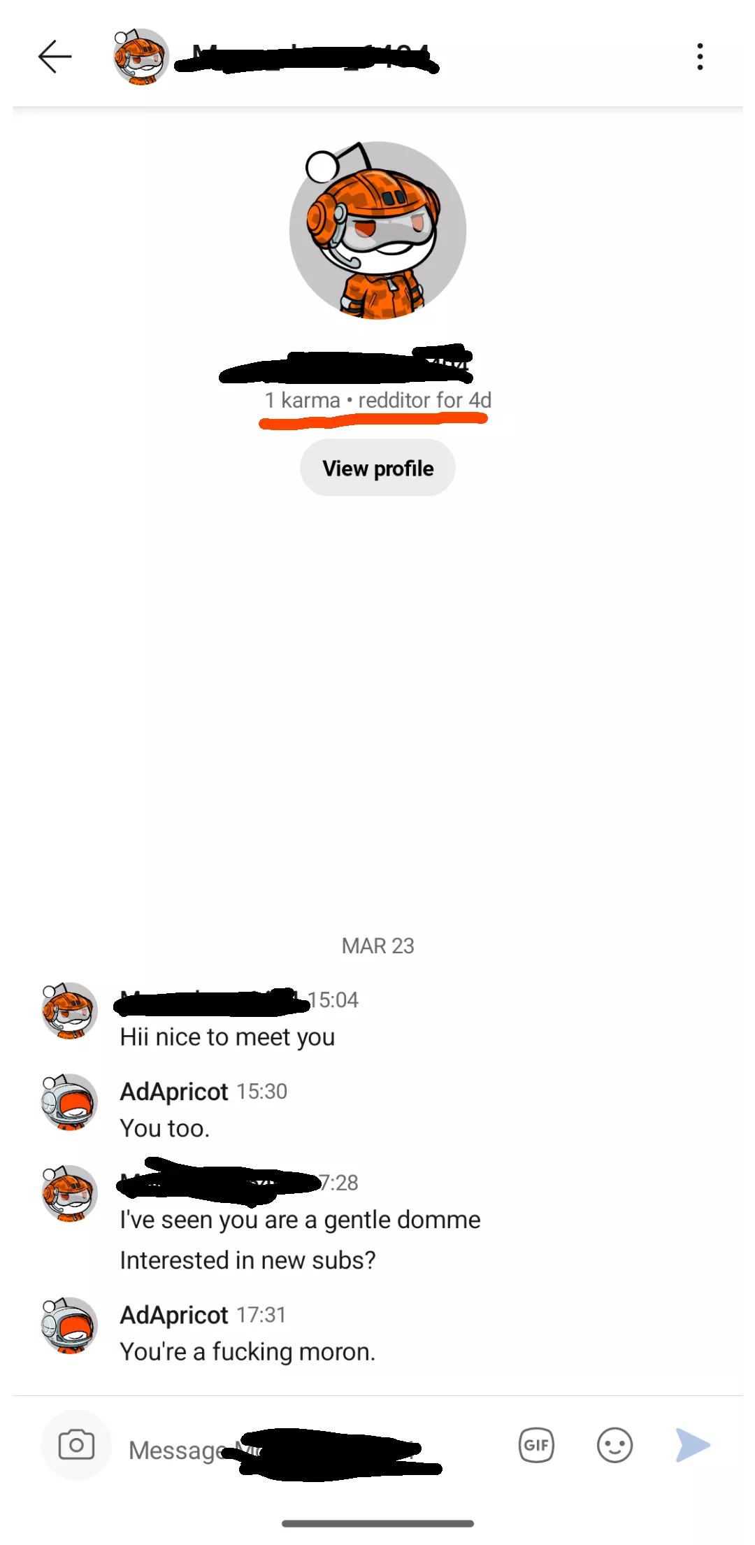 I am a sub. This is me running out of patience.