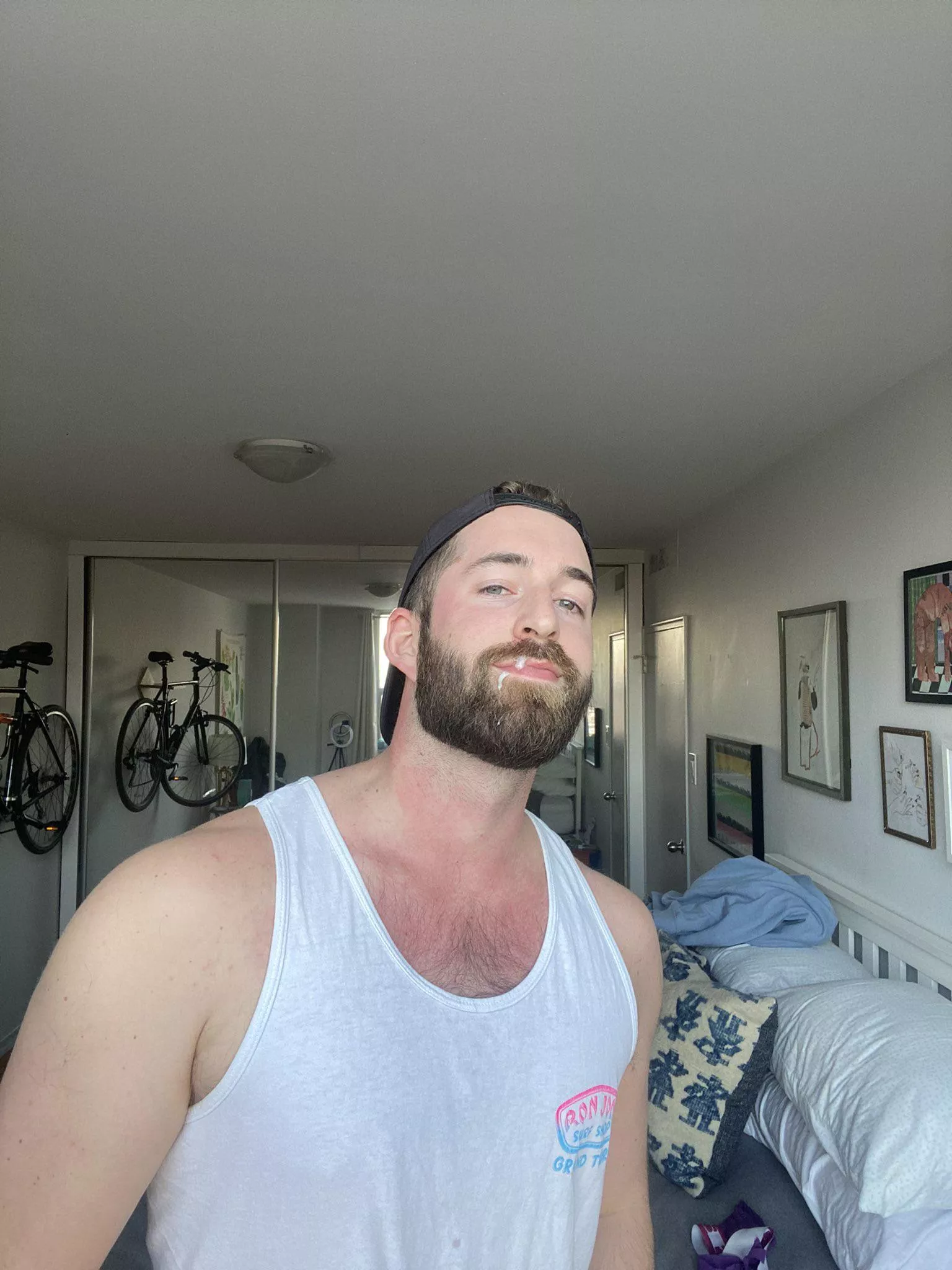 I think he left a little something on my face💦