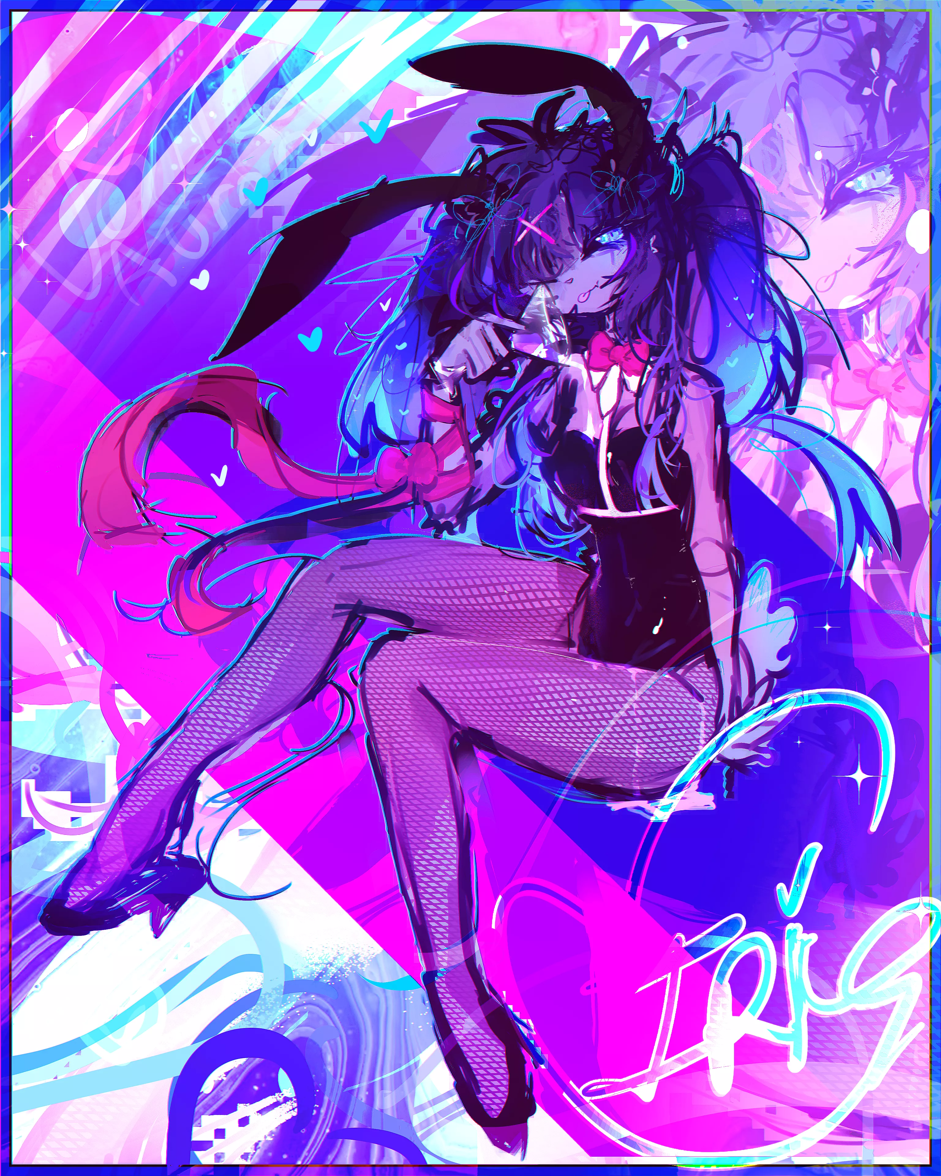 Iris in the Rabbit hole outfit! (OC) I'm the artist <3