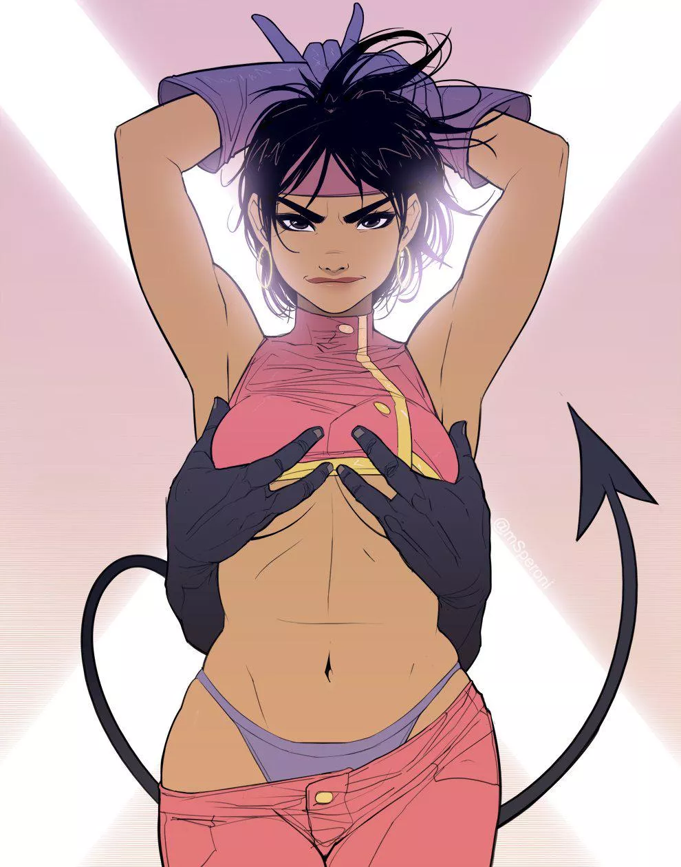 Jubilee with Nightcrawler [Marvel, X-Men] (Dreadful Exmile)