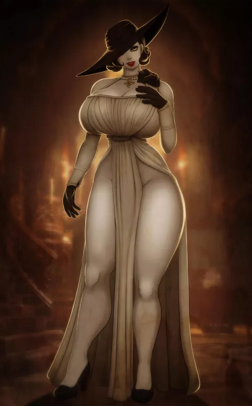 Lady Dimitrescu elegant portrait (Waifuholic)